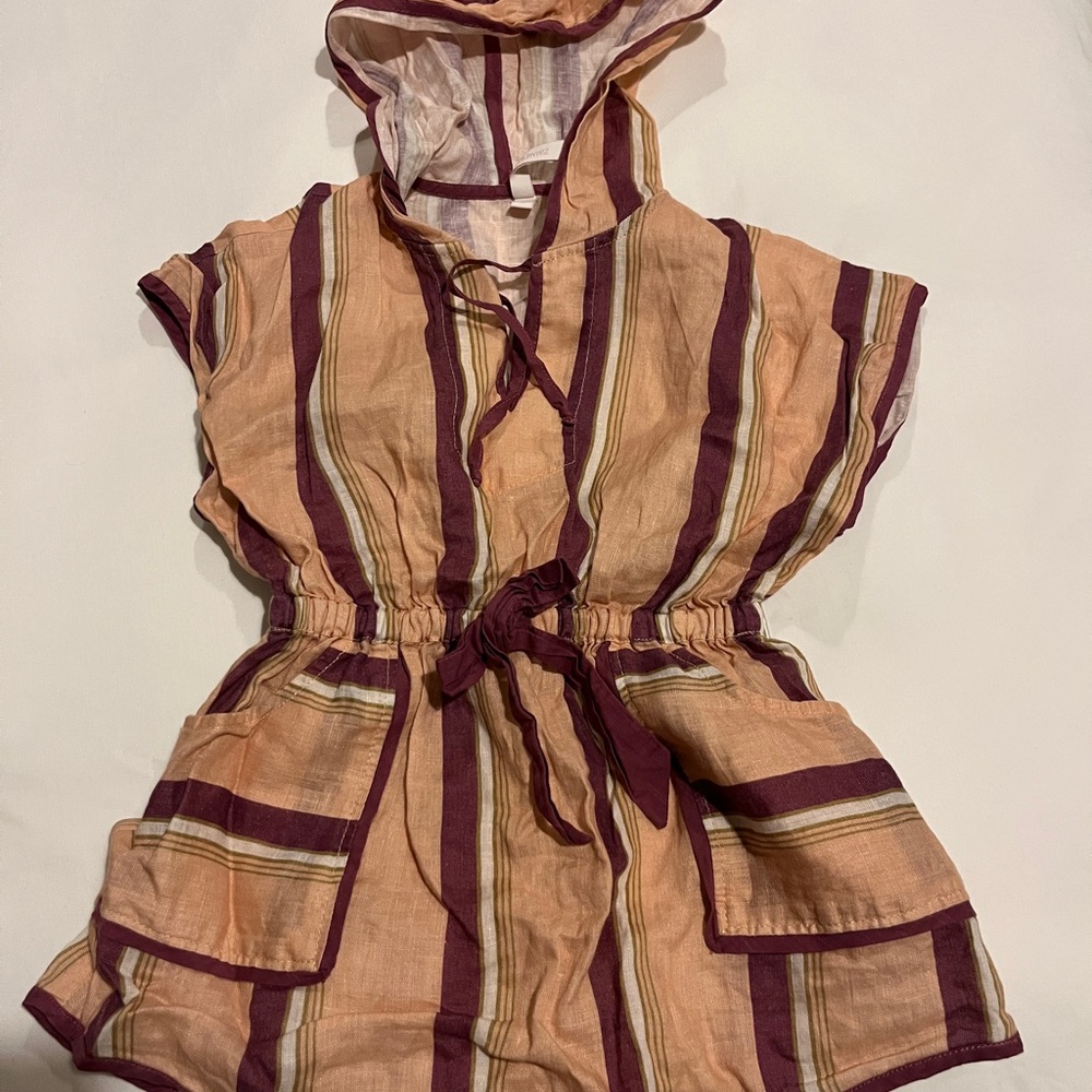 Zimmermann Peach and Plum Striped Dress